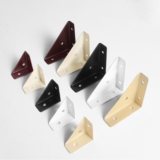 4Pcs 90 Degree Gusseted Angle Connector Brackets Rustproof Corrosion Resistant Gusset Corner Brace Fasteners