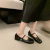 Fashion Retro Silver Mary Jane Flats Shoes Women's Round Toe PU Leather Loafers Flat Shoe Comfort Lightweight Ballet Shoes Women Zapatos