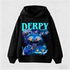 Children's Korean Wave Fashion Casual Tops KPop Demon Hunter Rumi Derpy Cartoon Girls Boy Hooded Sweatshirt War Kids Outfits Gif