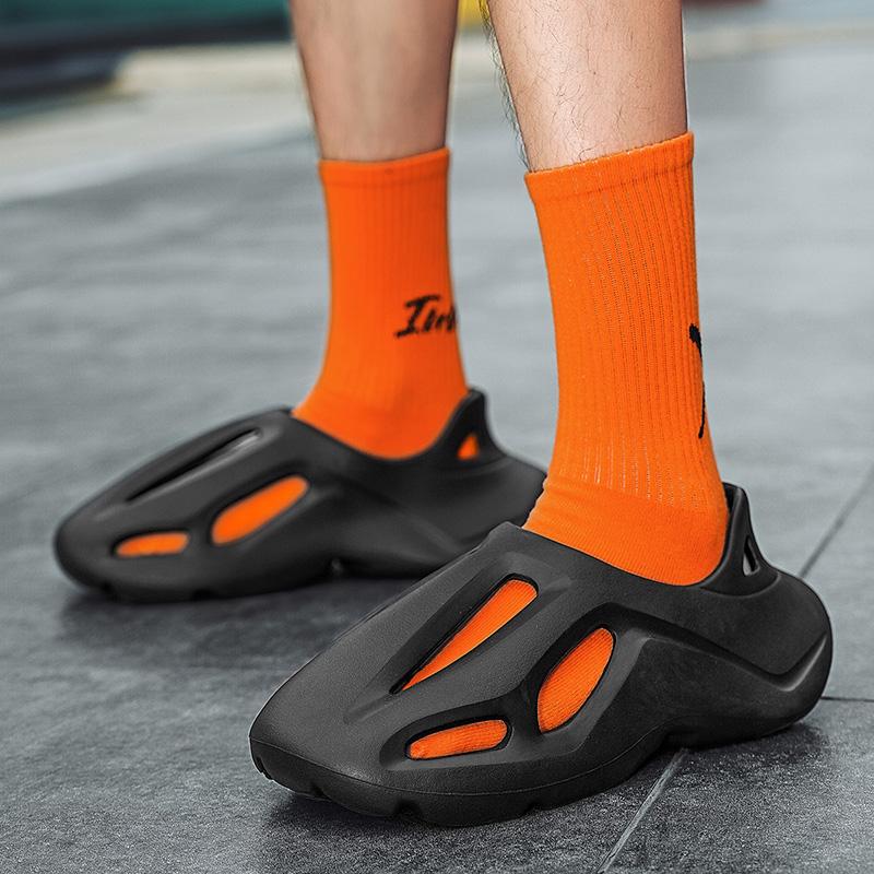 Модные сандалии мужские тапочки летние сандалии из ЭВА мужская обувь брендовые пляжные шлепанцы на платформе унисекс полые сандалии мужская повседневная обувь шлепанцы