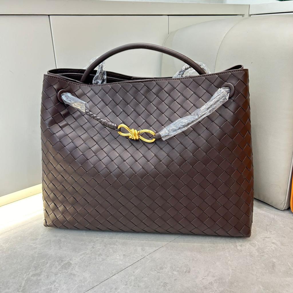 Cross Border New Leather Large Woven Bow Metal Rope Buckle Handheld Cross Shoulder Underarm Bag For Women