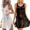 Sexy Women See Through Knit Hollow Out Anti UV Cover Up Swimwear