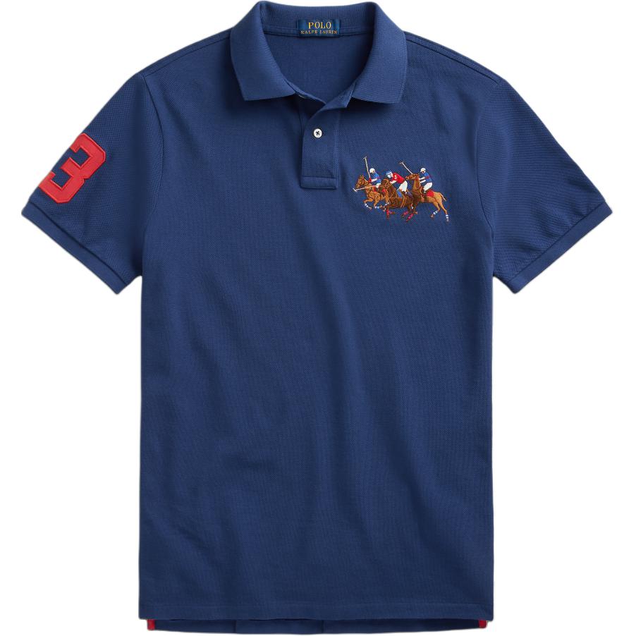 Polo Ralph Lauren Logo Embroidered Slim Fit Short Sleeve Polo Shirt Men Tops Clear-Water-Blue MNPOKNI1N821113-410