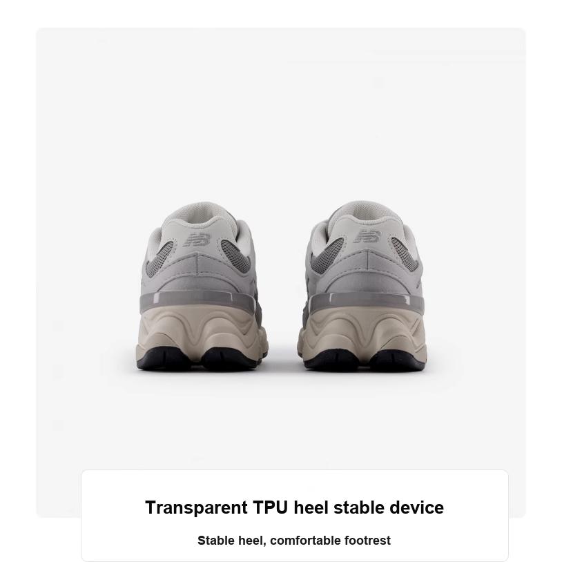 New New Balance NB 9060 Anti-Slip Wear-Resistant Low-Top Kids Lifestyle Shoes Gray Kids' PV9060EM