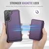 For Samsung Galaxy S21+ 5G Case Leather Mobile Cover with Detachable Magnetic Card Bag