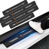 4Pcs Carbon Fiber Car Door Threshold Waterproof Stickers For Boxster Cayenne Panamera Macan Cayman 911 918 996 917 991
