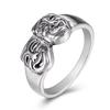 iF ME Silver Sun Moon Rings Alloy for Women Trendy Couple Lover Opening Ring Simple Round Party Fashion Jewellery
