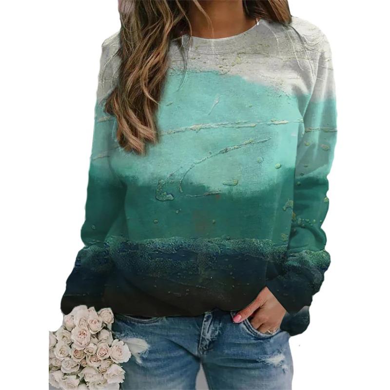 Autumn Winter 3D Digital Printed Round Neck Hoodie for Women Hoodies & Sweatshirts (women’s)