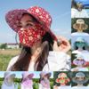 Wide Brim Tea Picking Cap Shawl Women's Ponytail Hat Hot Sale Sunscreen Hat Outdoor Sports