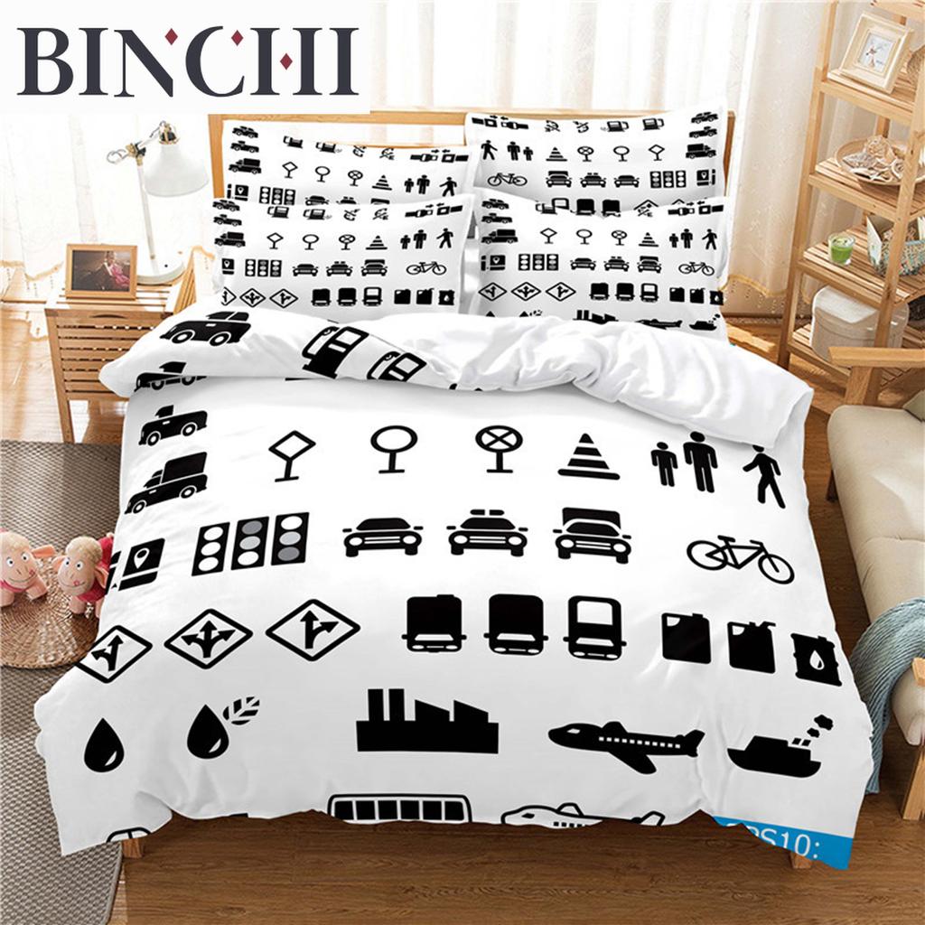 Traffic Sign Bedding Set Duvet Cover Set 3d Bedding Digital Printing Bed Linen Queen Size Bedding Set Fashion Design