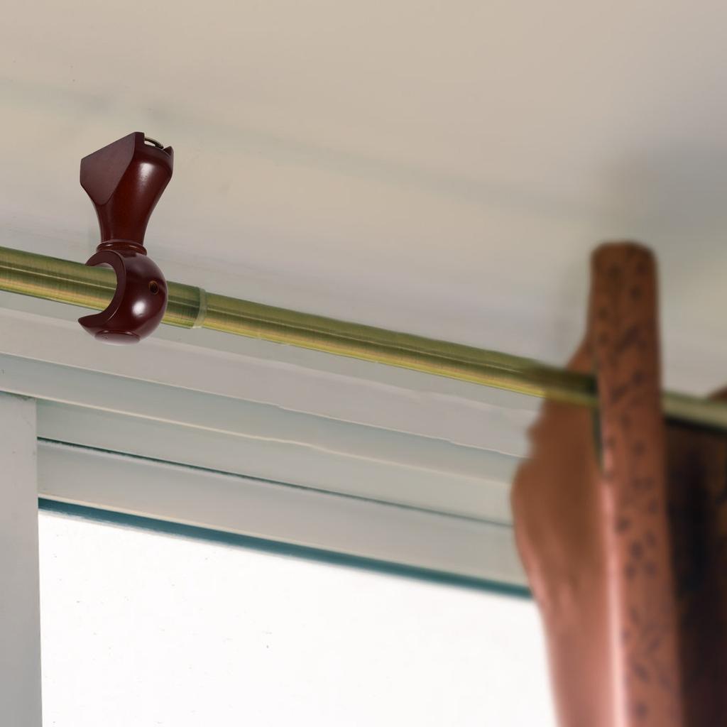 2 Pcs Curtain Rod Tray Hangers Pole Wall Support Rack Drapery Closet Bracket Hooks Track