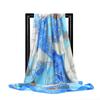 90cm Square Shawls Women Hijab Scarf For Hair Fashion Print Kerchief Neck Scarves Female Silk Satin Bag Scarfs For Ladies Banada