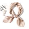 Solid Kerchief Women Head Scarf For Hair Pink Green White Silk Neck Scarfs Female 70cm*70cm Square Bandanas Lady Scarves