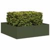 VidaXL Olive Green Planter 100x100x30 Cm Steel 860811