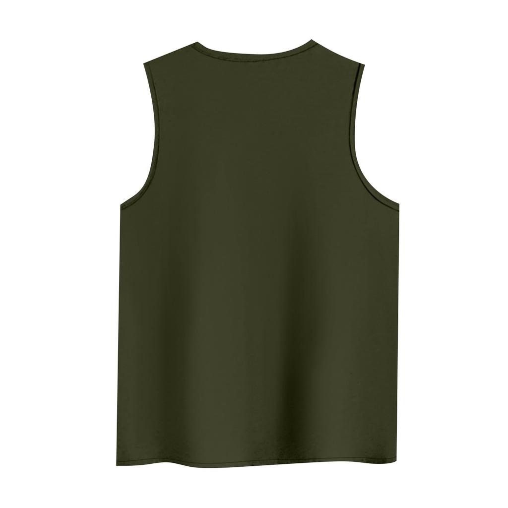 Ladies Casual Loose Sexy Sleeveless Round Neck Shirt Elastic Vest