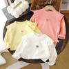 Girls' Long Sleeved Top Simple Children's Base T-shirt Pullover