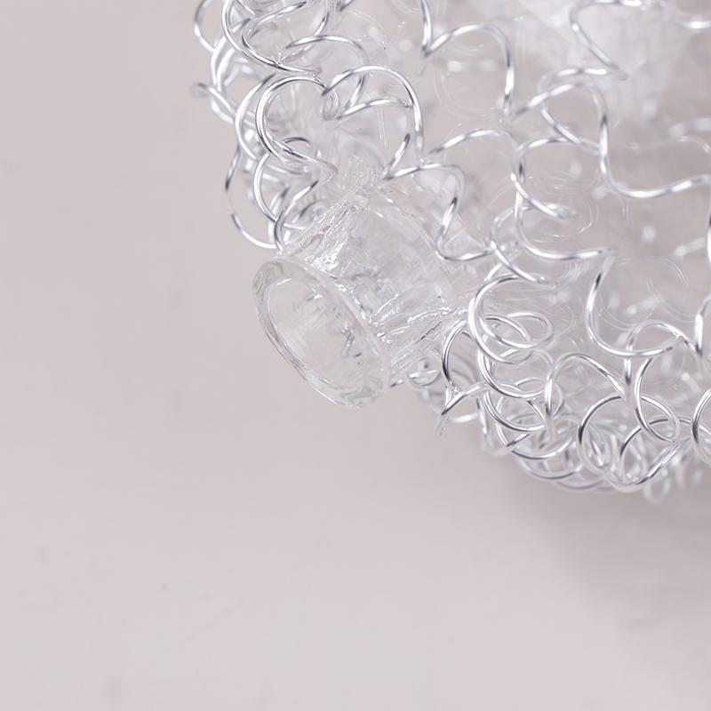 G4 Wire Light Shade 10Mm Opening Fitter Globe Aluminum Wire Glass Ball Lamp Shade Replacement For G4 Ceiling Lamp Desk Lighting
