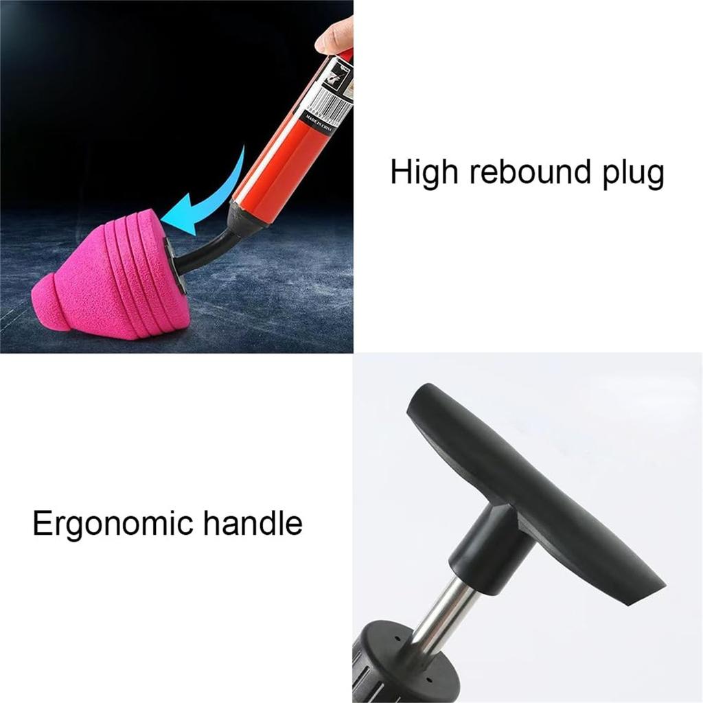 High Pressure Toilet Unblock One Shot Toilet Pipe Plunger, Upgraded Toilet Plunger Kit High Pressure Clog Remover Plumbing Tool