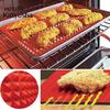 40x27cm Red Pyramid Bakeware Pan Nonstick BBQ Silicone Mat Microwave Oven Barbecue Tray Tools