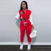 Adogirl Casual Baseball Jurk Two Piece Set Autumn Women Tracksuit Long Sleeve Top + Slim Pants Matching Outfits Streetwear