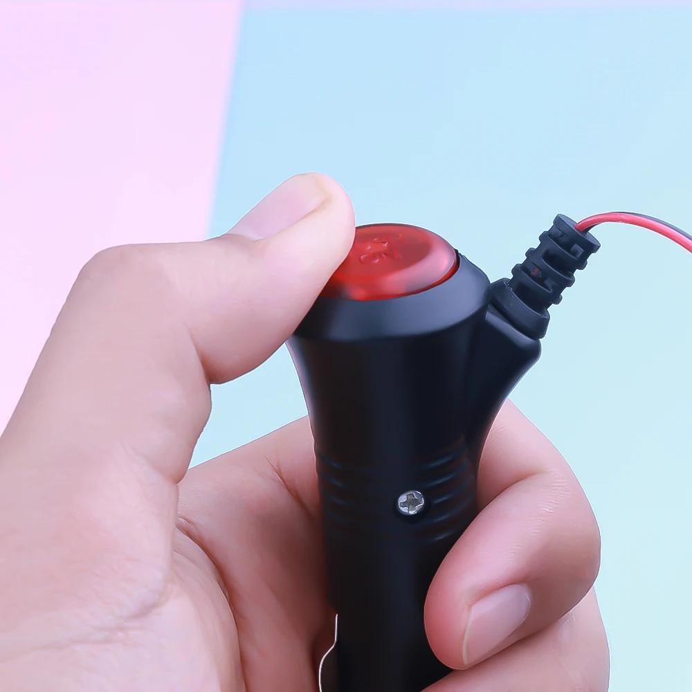 Car Cigarette Lighter Socket Plug Connector 1.5 Meter Cable 12V 24V Car Charger On Off Switch Universal for Car Light