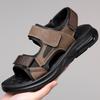 Fashion Summer Designer Hollow Leather Soft Soled Men's Sandals Fashion Retro Casual Outdoor Beach Men Sandalias Male Driving Shoes