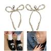 Chic Bowknot Pearls Shoe Charms Stylish Beaded Sneakers and Heels Hanging Decoration for Daily Wear Dates Parties