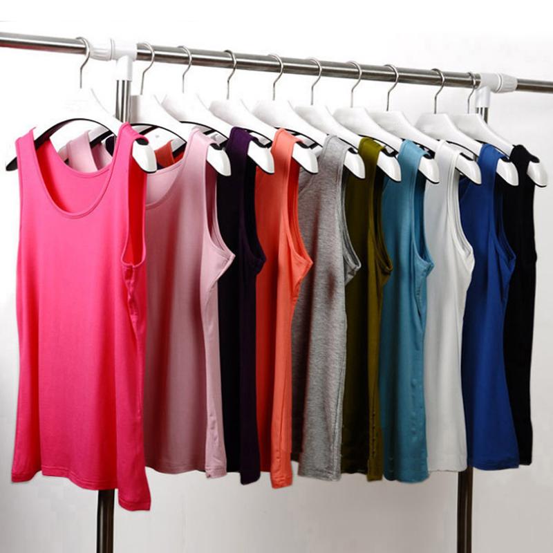 Sleeveless Sexy Vest Women Solid Color Thin Camisole Ladies Round Neck Summer Straps T-shirt