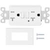 GFCI Outlet LD?3008B ETL Certified ABS Decorative Smart Wall Plates Receptacle AC125V