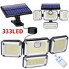 333 LEDS Outdoor Solar Lights Motion Sensor Powerful Led Lamp Spotlight Sunlight Energy Waterproof For Exterior Garden Wall Decor