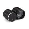 Yibuy Volume Control Dome Knob Rotation Knob for Electric Aluminum 10pcs Black Inner Diameter 6mm Guitar/Bass