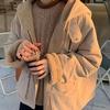 Autumn Women's Casual Thickened Reversible Fleece Hooded Jacket