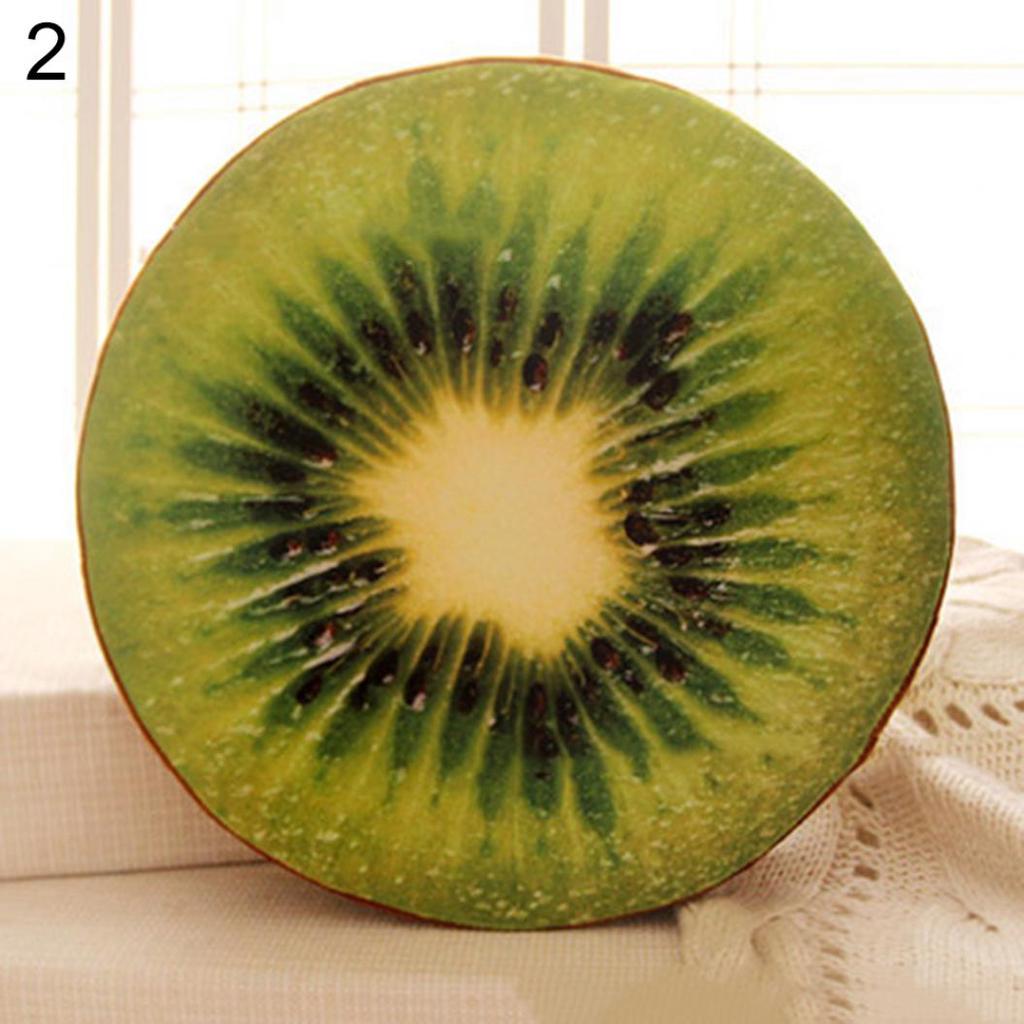 Soft Round Pillow Plush Cushion Orange Kiwi Watermelon Fruit Toys Seat Pad