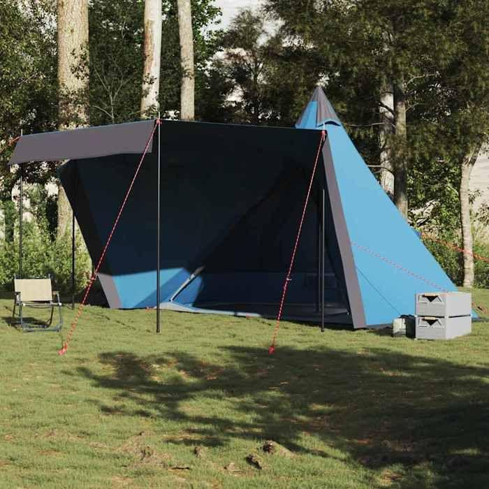 VidaXL Tente familiale tipi 8 personnes bleu imperméable, tente, abri de camping, abri de jardin, tente de camping 4009446