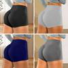 1Pc Tight-fitting Solid Color Gym Casual Hip Elastic Fitness High Waist Yoga Shorts Chemical Fiber Blends