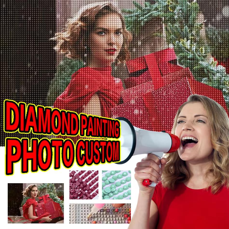 Photo Custom 5d Diamond Painting Flower And Personal Portrait Photos Art Embroidery Photo Custom Diy Cross Stitch Home Decoratio