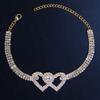 1Pc/2Pcs Heart Anklet Adjustable Perfect Gift Lightweight Trendy Wedding Dance Yoga Foot Chain Jewelry Accessory