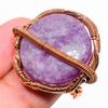 Lepidolite Handmade Copper Wire Wrap Jewelry Ring Size 7 N0k08