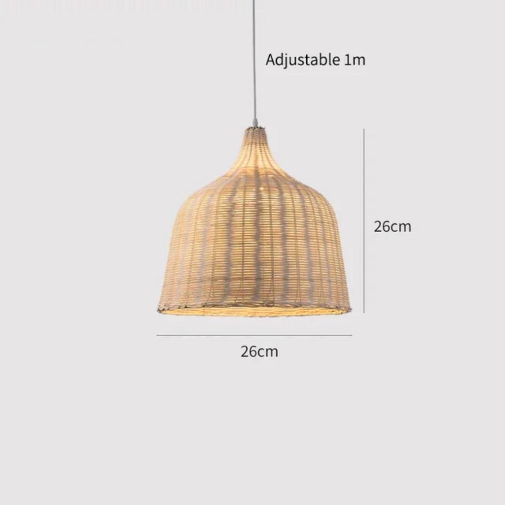 New Bamboo Lamp Shade - Natural Hand-Woven Rattan Chandelier Bamboo  Lighting Fixtures Hanging Light