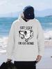 Get Ugly Or Go Home Raccoon Printing Mens Hoodies Autumn Pocket Hoody Fleece All-Match Hoodie Loose Comfortable Male Sportswear