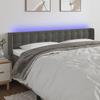 VidaXL LED Headboard Bedroom Furniture Double Bed Accessory Head of Bed Frame Interior Dark Grey 3123725