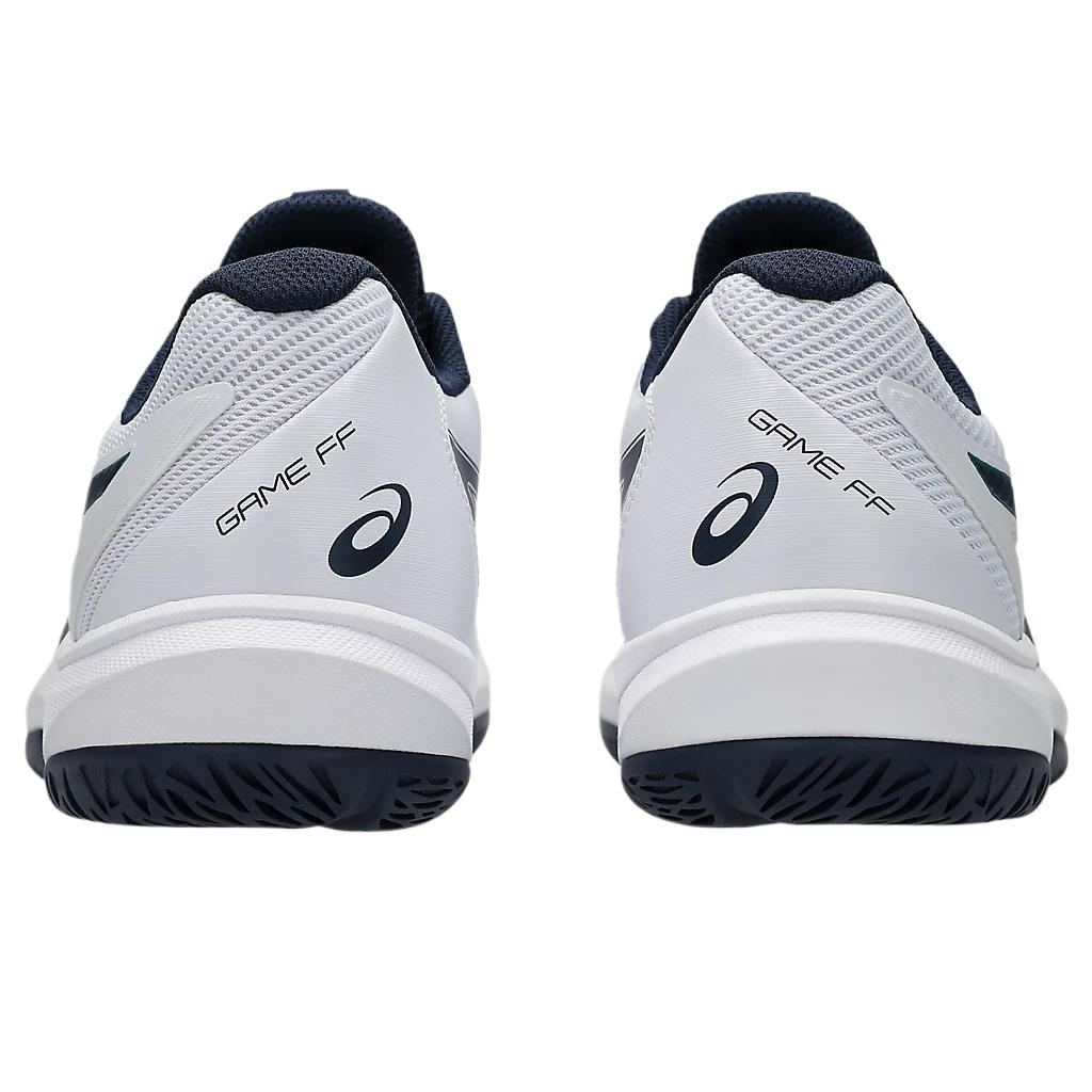 Asics Game FF Synthetic Leather Comfortable Fashion Trendy Minimalist Shock Absorption Low Top Tennis Shoes Men Sneaker Blue White 1041A489-102