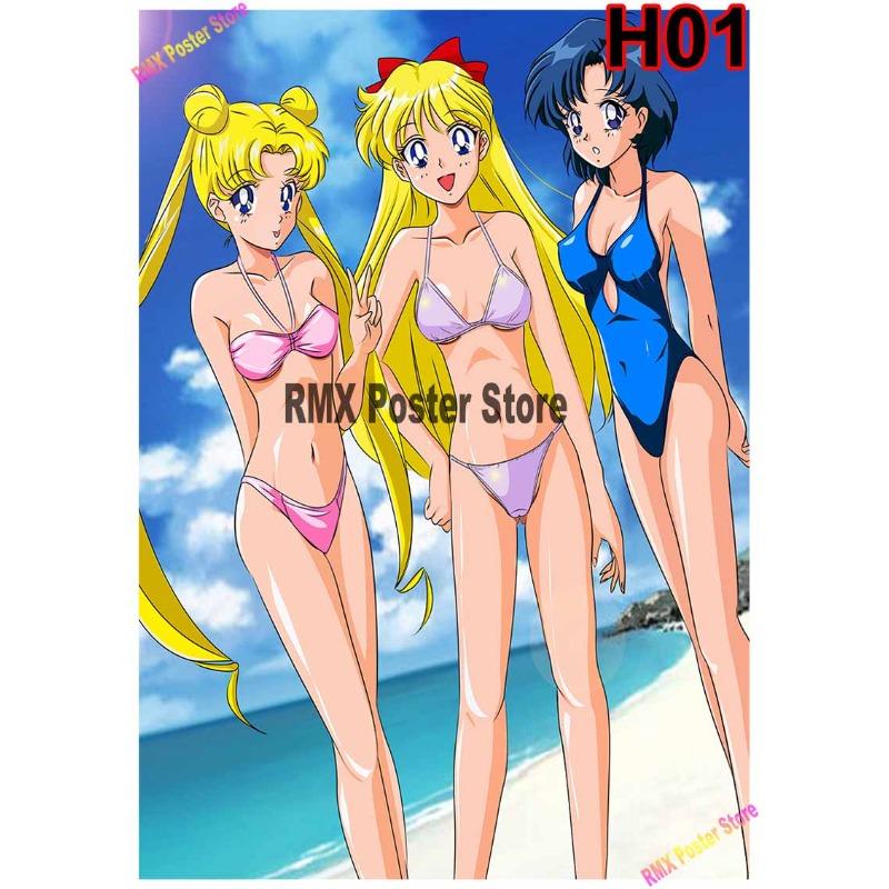Classic Anime Sailor Moon Poster White Coated Paper Cartoon  Girl Poster Wall Stickers Home Room Bar Decoration Art Painting