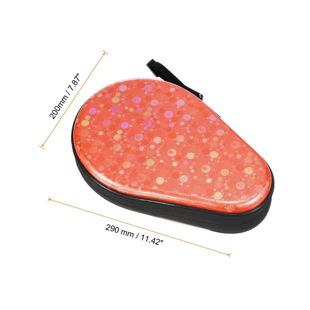 PATIKIL Table Tennis Racket Case Table Tennis Paddle Case Hard Cover Container Bag Gourd Shape for Sports Accessories Shine Orange