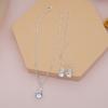Anniversary Gift Bridal Wedding Jewelry Set Dangle Earrings Water Drop Earrings Women Necklace