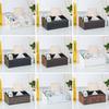 Household Desktop Faux Leather Remote Control Phone Tissue Paper Storage Box