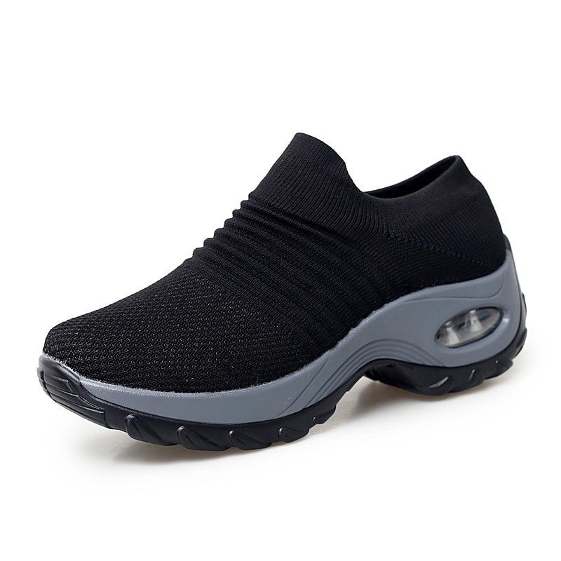 Plus-size Women's Shoes Air-cushioned Fly-woven Sports Shoe Covers Foot Shoes Fashionable Casual Shoes Sock Shoes