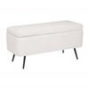 Deco Bench Chest "Aurora" Wood &; Metal White Atmosphera
