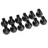 Musiclily Pro Universal Fitting Inch/Metric Plastic Guitar Amplifier Effect Pedal Knobs, Black (Pack of 12)