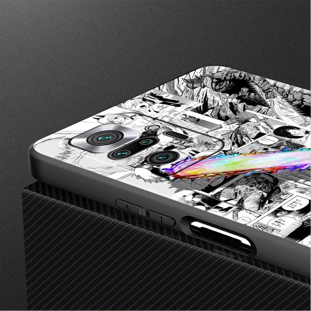 Luxury Black Phone Case For Xiaomi Redmi Note 11 10 9 8 7 Pro 9S 9A 9C 10s 8T K40 10C 10S Funda Cover Anime Chainsaw Man